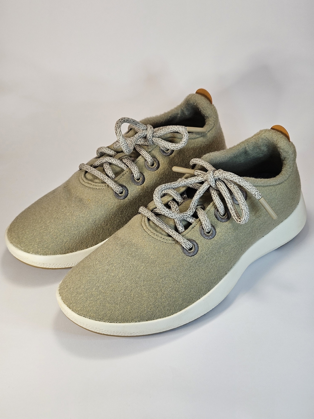 allbirds Women's Olive Green Wool Runners with White Sole